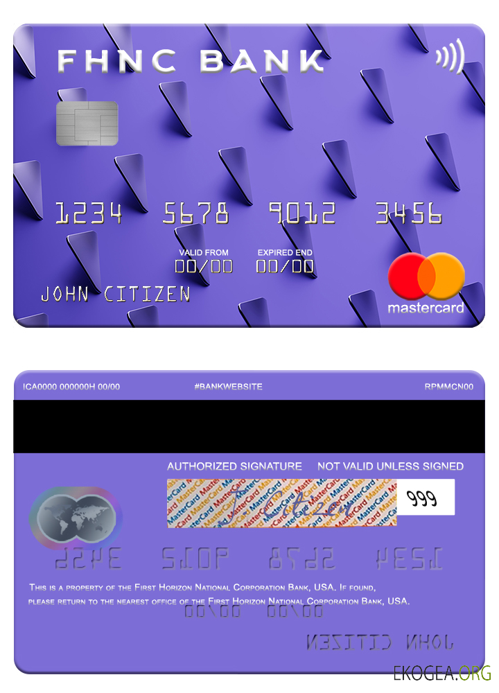 Carte Mastercard de la First Horizon National Corporation Bank des États Unis